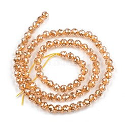 Гальванизируйте прозрачные стеклянные бусины&nbsp;EGLA-B013-02A-PL14