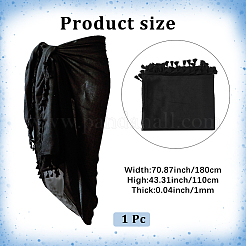 Прямоугольный хлопковый пляжный палантин&nbsp;AJEW-WH20006-183B