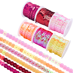 6 Rolle 6 Farben umweltfreundliche Paillettenperlen aus Kunststoff&nbsp;PVC-CY0001-06B