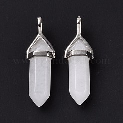 Natürliche weiße Jade spitzen Anhänger&nbsp;G-K329-51P
