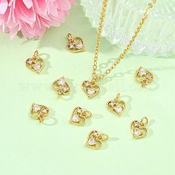 Breloques en laiton et zircon cubique transparent pour la Saint-Valentin de Shegrace&nbsp;XGRQ3P465-595G