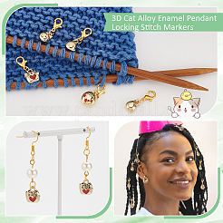 3d подвеска из эмали из кошачьего сплава HJEW-AB00554