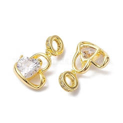 Подвески из латуни с микро-паве ко Дню святого Валентина KK-K360-26G