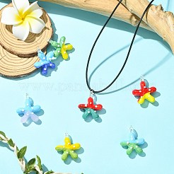 7шт 7 цвета подвески ручной работы лэмпворк&nbsp;LAMP-CJ0002-75