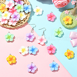 28 шт. 7 цвета непрозрачные подвески из смолы&nbsp;FIND-SC0019-46