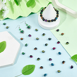 300 шт. непрозрачные черные акриловые бусины&nbsp;MACR-SP0001-95