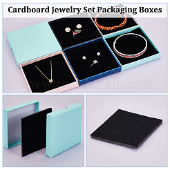 20 шт. 5-х цветные картонные коробки для упаковки ювелирных изделий&nbsp;CON-GA0001-20