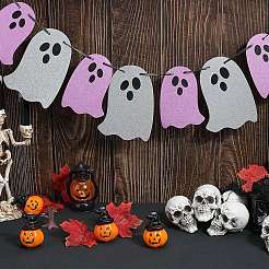 Хэллоуин тема призрак бумага висит ленточка&nbsp;DIY-WH20014-02B