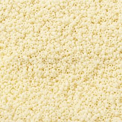 MIYUKIラウンドロカイユビーズ  日本製シードビーズ  15/0  （rr492)不透明なダーククリーム  15/0  1.5mm  穴：0.7mm  約250000個/ポンド&nbsp;SEED-G009-RR0492