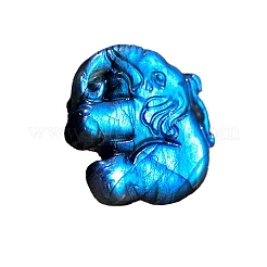 Резные фигурки целебных слонов из натурального лабрадорита PW-WG69479-01