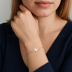 4шт 2 цвета 201 браслет из нержавеющей стали&nbsp;BJEW-GO0001-05