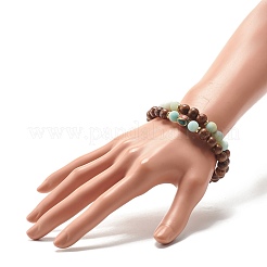 Наборы браслетов из бисера из дерева&nbsp;BJEW-JB07735