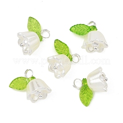Pendentifs en acrylique avec imitation de perles en plastique ABS&nbsp;PALLOY-JF05659-12