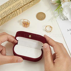 1шт прямоугольная бархатная коробка для парных колец&nbsp;CON-BBC0001-20A