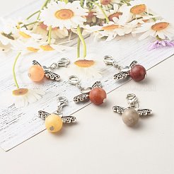 Природного нефрита подвески HJEW-JM00525