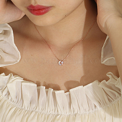 Collier étoile lune argent nacre blanche cz s925&nbsp;DQ8536