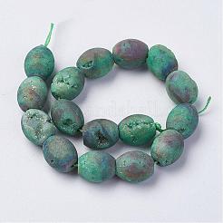 Гальванические природные друзы геодез агат из бисера G-P251-F01