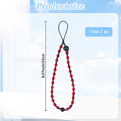 Стеклянные бусины череп мобильные ремни&nbsp;HJEW-WH20021-09B