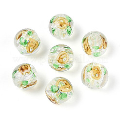 Нити из фольгированных бусин лэмпворк ручной работы FOIL-T008-05C