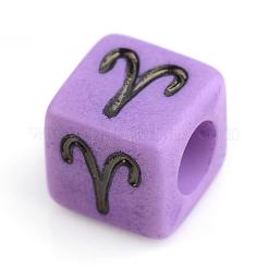 Созвездие / знак зодиака непрозрачные акриловые европейские бусины OPDL-S086-M