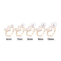 Закрепка для кольца-манжеты в форме сердца из латуни&nbsp;LS-KK-T076-74G