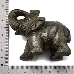 象の天然黄鉄鉱ディスプレイ装飾  74~80x31~40x51~65mm&nbsp;G-A145-01A