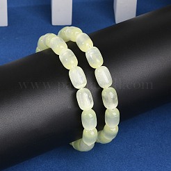 Bracciali elastici con perline di colonna di selenite naturale tinta per le donne&nbsp;BJEW-I312-05C