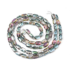 Chapelets de perles en verre transparent électrolytique&nbsp;EGLA-N002-25-D02