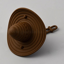 シリコン赤ワインボトルストッパー  カウボーイハット  ココナッツブラウン  110mm&nbsp;SIL-WH0014-63A