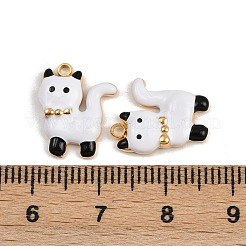 Брелоки для животных из нержавеющей стали 304 с белой эмалью STAS-P410-35A-G