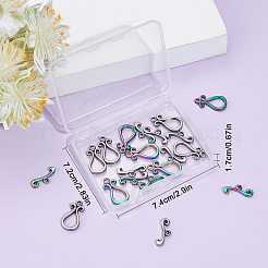 10 комплект из 2-х цветных застежек-тоглов из нержавеющей стали марки 304&nbsp;STAS-SC0004-23