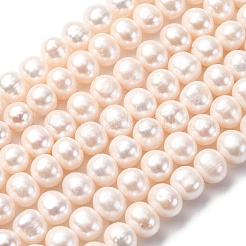 Нити натурального культивированного пресноводного жемчуга PEAR-E009-10-11mm