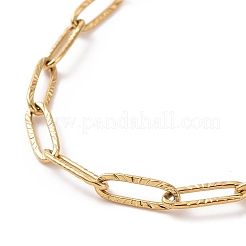 PVD вакуумное покрытие 304 нержавеющая сталь скрепка браслет цепь для мужчин и женщин BJEW-E031-10G