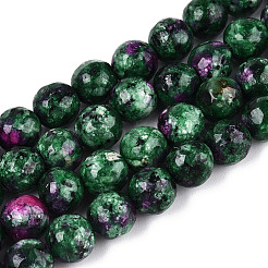 Gefärbt natürlichen weißen Jade Perlen Stränge&nbsp;G-T139-8mm-60-20