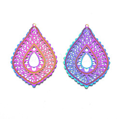 Ионное покрытие(ip) 304 нержавеющая сталь филигранные большие подвески&nbsp;STAS-T057-56