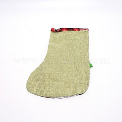 Олень ткань висит рождественский чулок&nbsp;HJEW-SZC0004-19