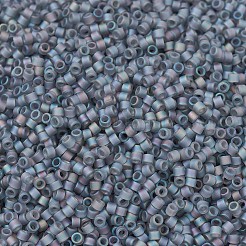 MIYUKIデリカビーズ  シリンダー  日本製シードビーズ  11/0  （db0863)マット透明グレーab  1.3x1.6mm  穴：0.8mm  約10000個/袋  50 G /袋&nbsp;SEED-X0054-DB0863