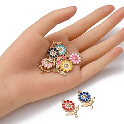 8шт 8 цвета сплава эмалевые подвески ENAM-YW0002-51