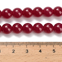 Нити бусин из красного корунда G-L634-B03-8mm