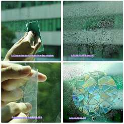 2 шт. 2 стиля ПВХ наклейки цветные наклейки на окна 3D лазерные летучие мыши статические наклейки на окна из стекла JX825A