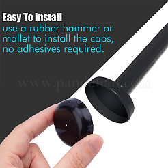 50 шт. 2-х цветные пластиковые накладки на ножки стульев AJEW-ME0001-34