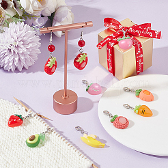 Маркеры петель для кулонов с фруктами и овощами&nbsp;HJEW-AB00306