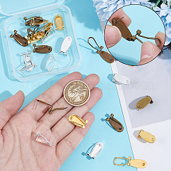 24 шт. 3-х цветная латунная фурнитура для сережек-гвоздиков KK-UN0004-15