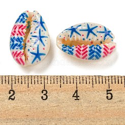 Bedruckte natürliche Muschelperlen&nbsp;BSHE-G037-01I