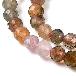 Нити из натуральных разноцветных турмалиновых бусин&nbsp;G-G294-A01-4mm