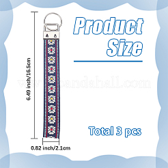 Брелок из железа с полиэстеровой окантовкой&nbsp;KEYC-WH20054-011B