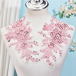 Ricamo in poliestere fiore 3d cucito su appliques&nbsp;DIY-WH20010-35B-02