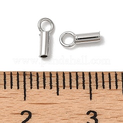 Наконечники для шнура из стерлингового серебра 925 пробы с родиевым покрытием STER-P055-01A-P