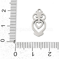 ステンレスペンダント201個  フクロウのチャーム  ステンレス鋼色  18x9x1mm  穴：1.4mm&nbsp;STAS-F316-06P-02