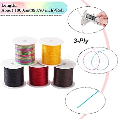 5 рулон 5 цвета 3-слойная круглая нейлоновая нить&nbsp;NWIR-YW0001-06A